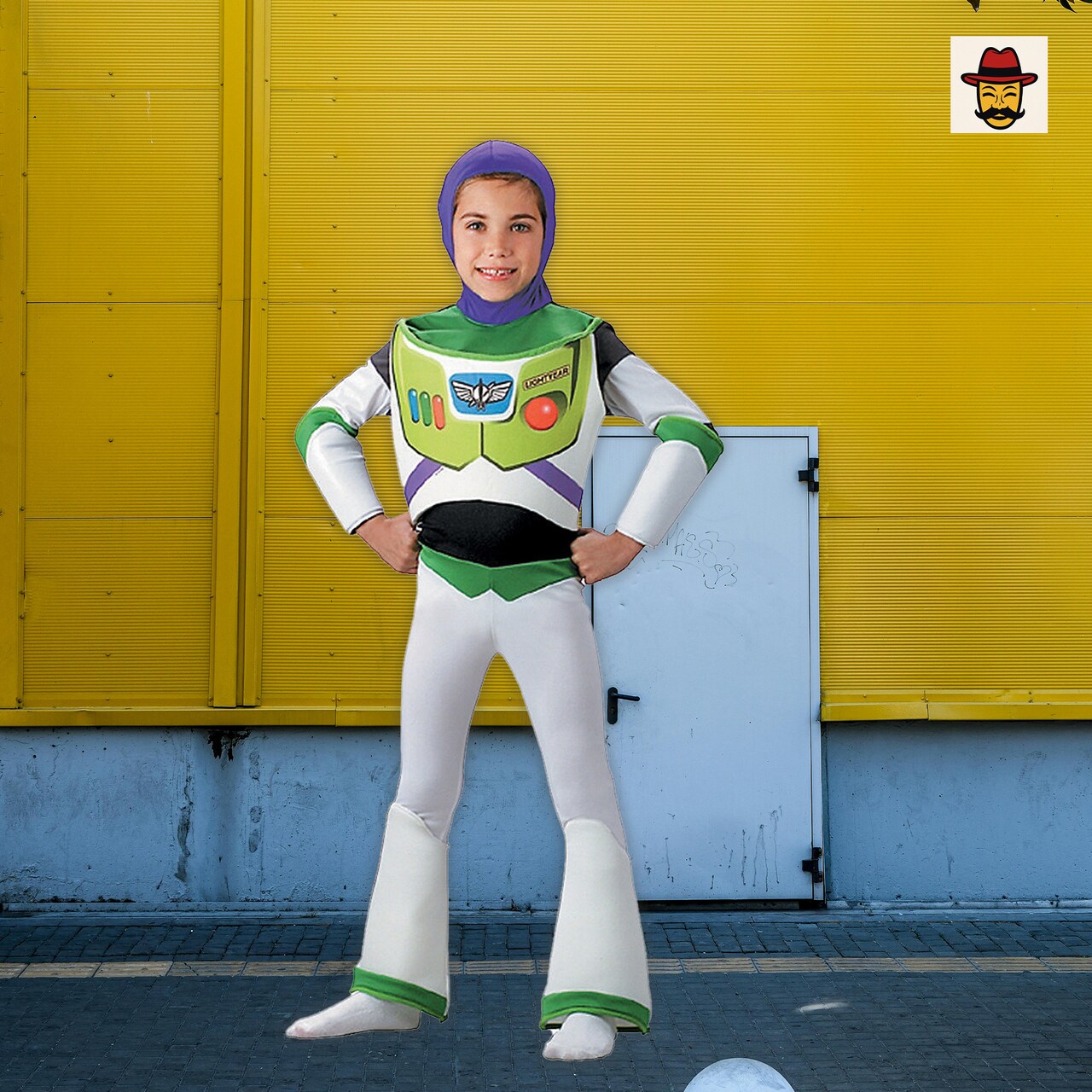 Boys Toy Story Buzz Lightyear Deluxe Costume Bodysuit With Hood